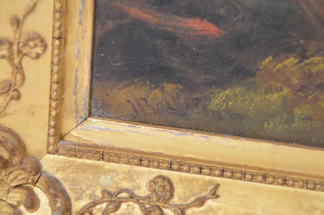 Antikes 19. Jh. Figurale Genre-Ölgemälde von John Barker, Paar 2