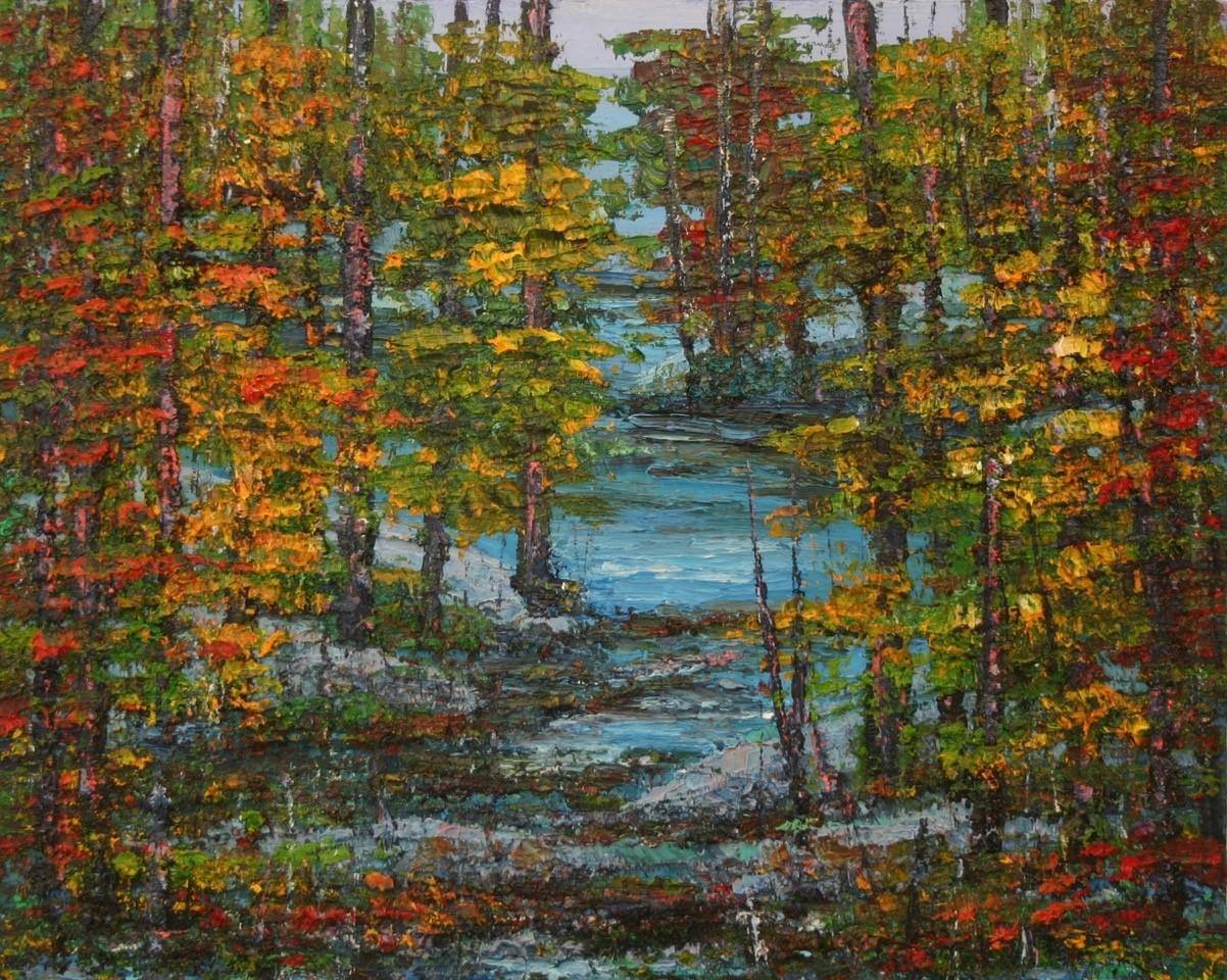 Del arroyo al río - Painting de John Barkley