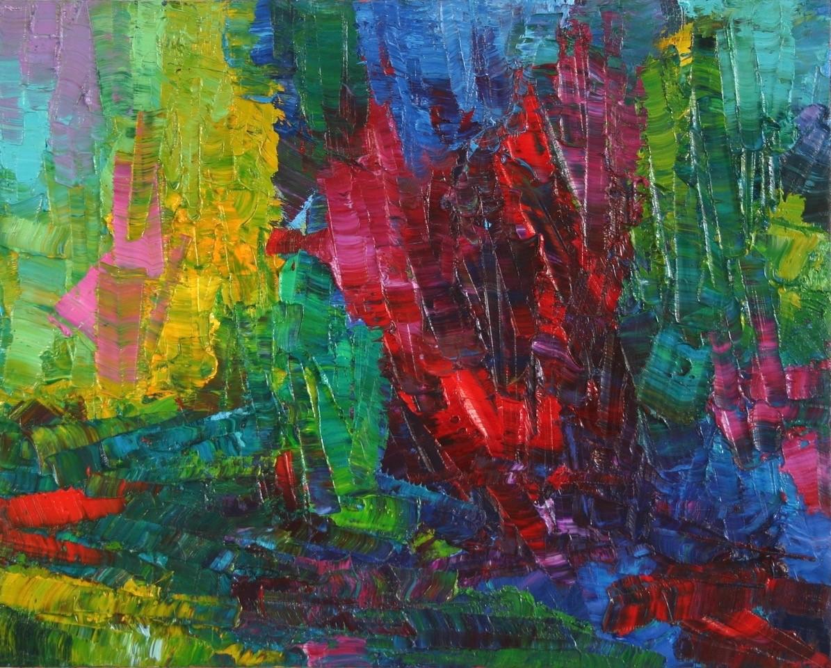 John Barkley Abstract Painting – Herzklopfen
