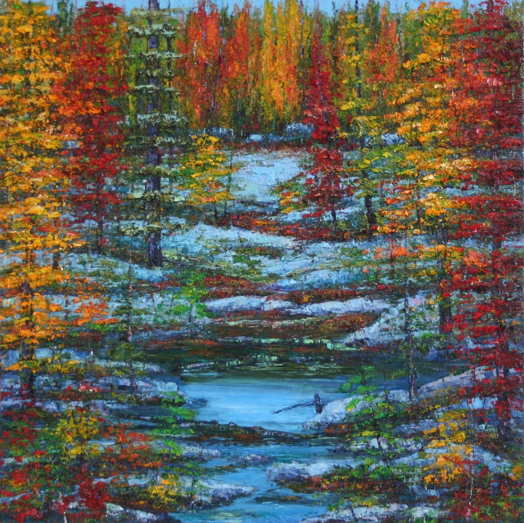 Abstract Painting de John Barkley - Colores Meech Creek
