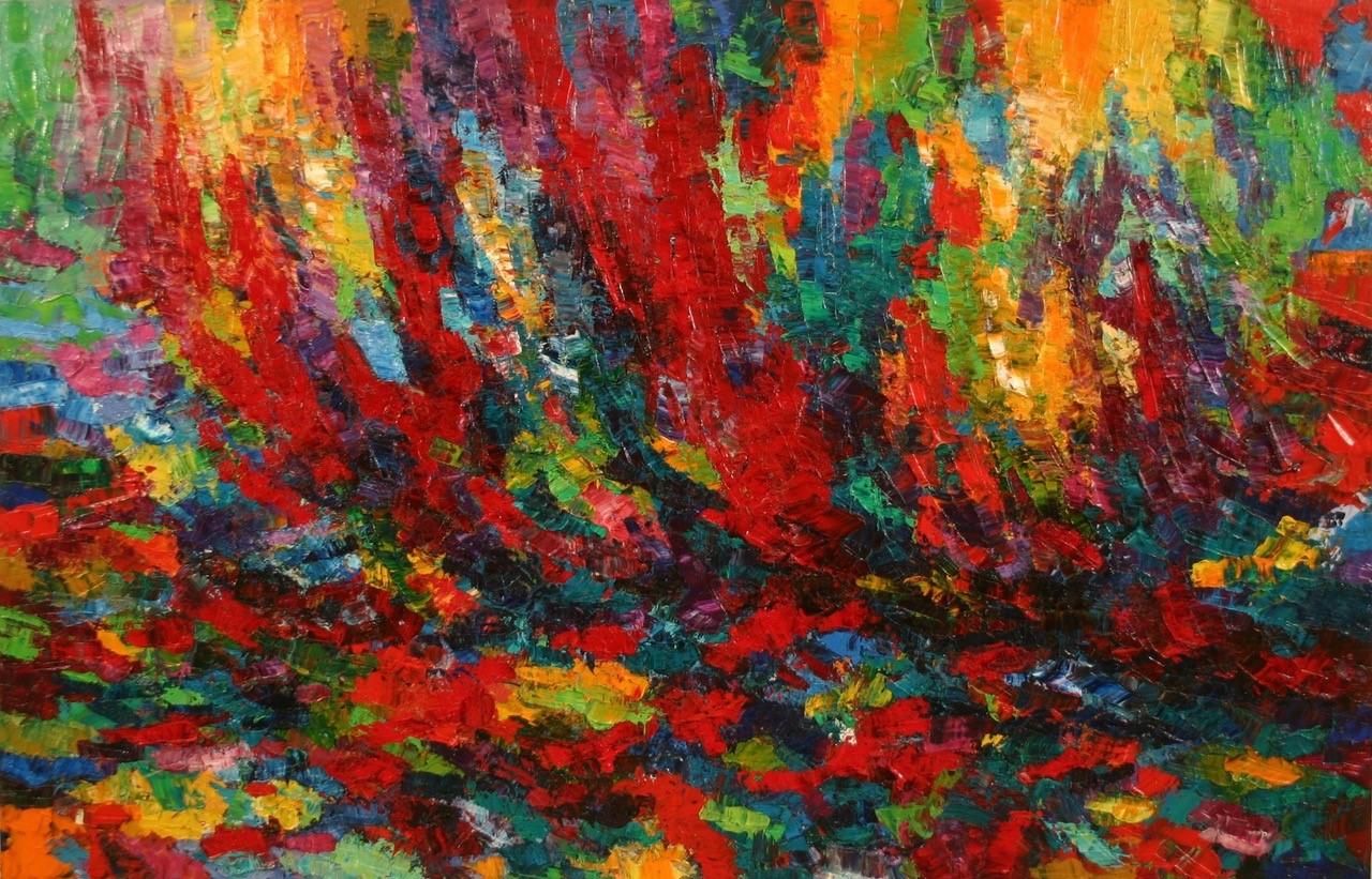 Rhapsody Reflections #2 - Painting by John Barkley