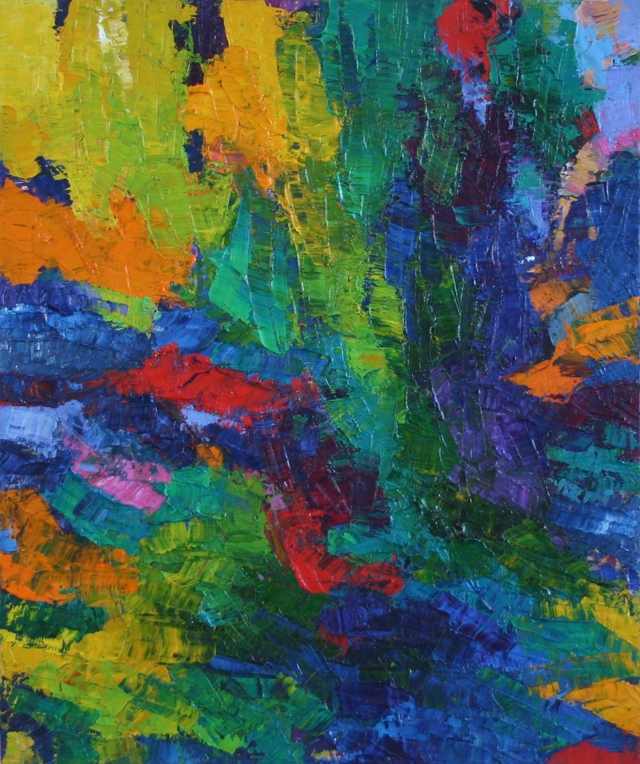 Traces dans l'A Space - Painting de John Barkley