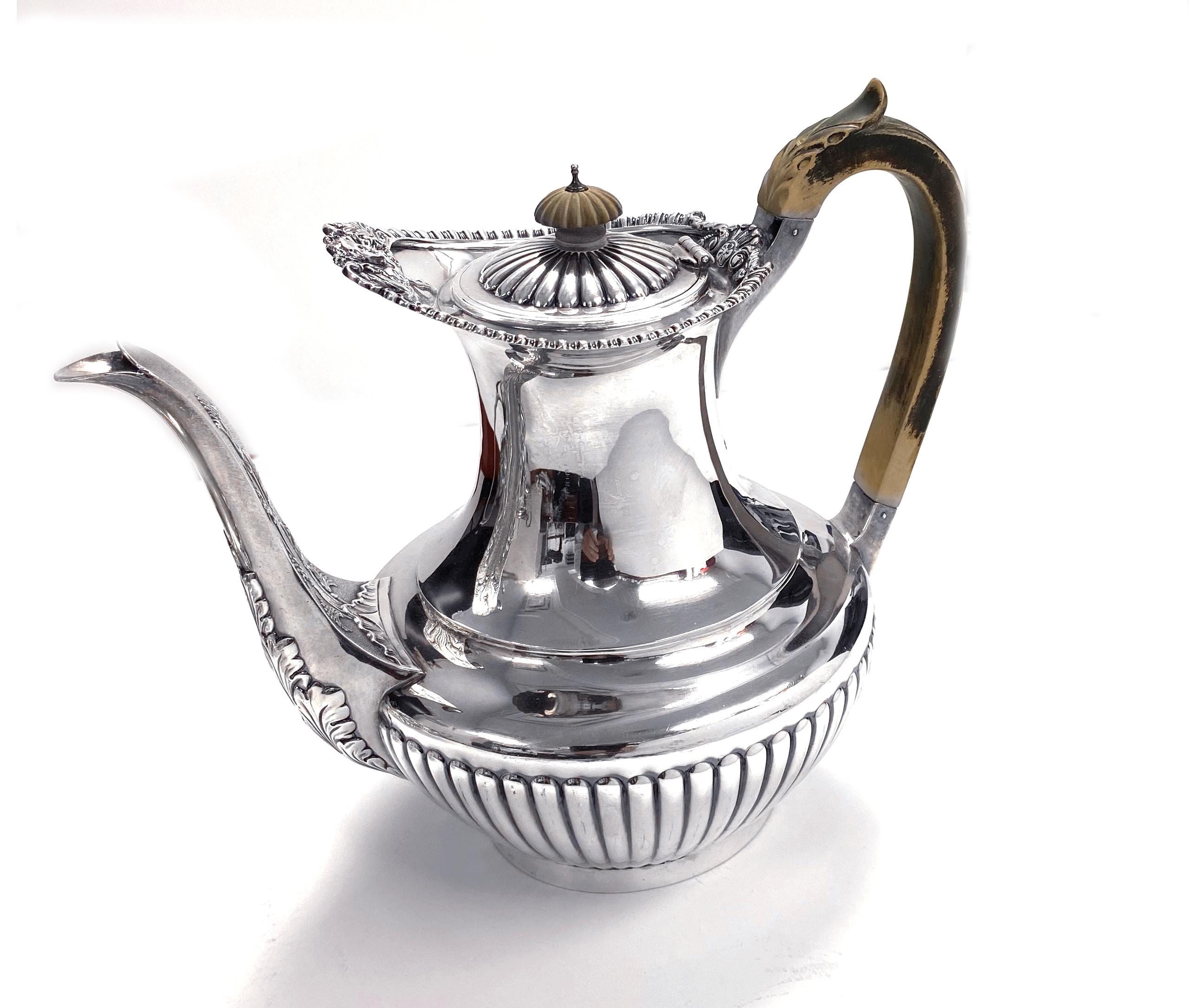 John Barnard & Son English Sterling Silver Tea and Coffee Set, London, 1898 4