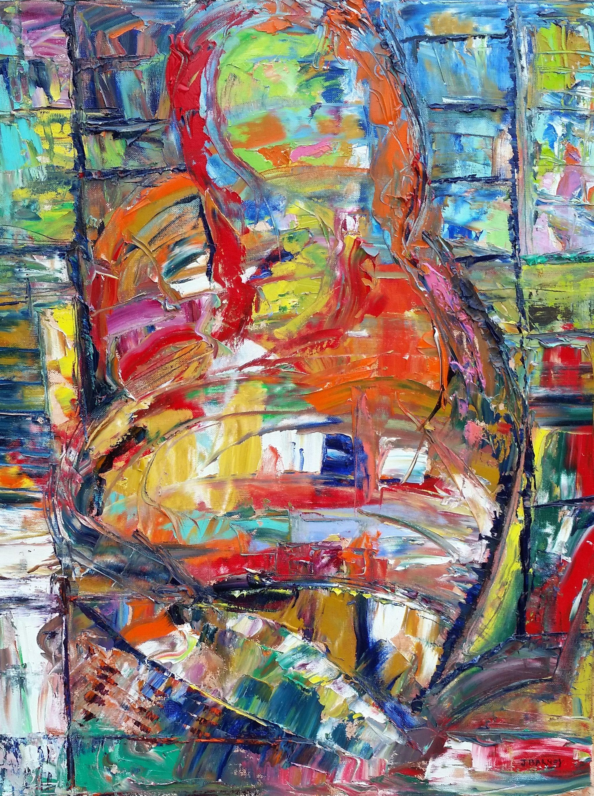 John Barney Abstract Painting - Becoming, Painting, Oil on Canvas