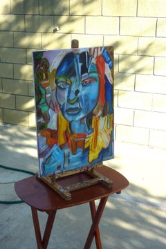 Mistero blu, Pittura, Olio su tela