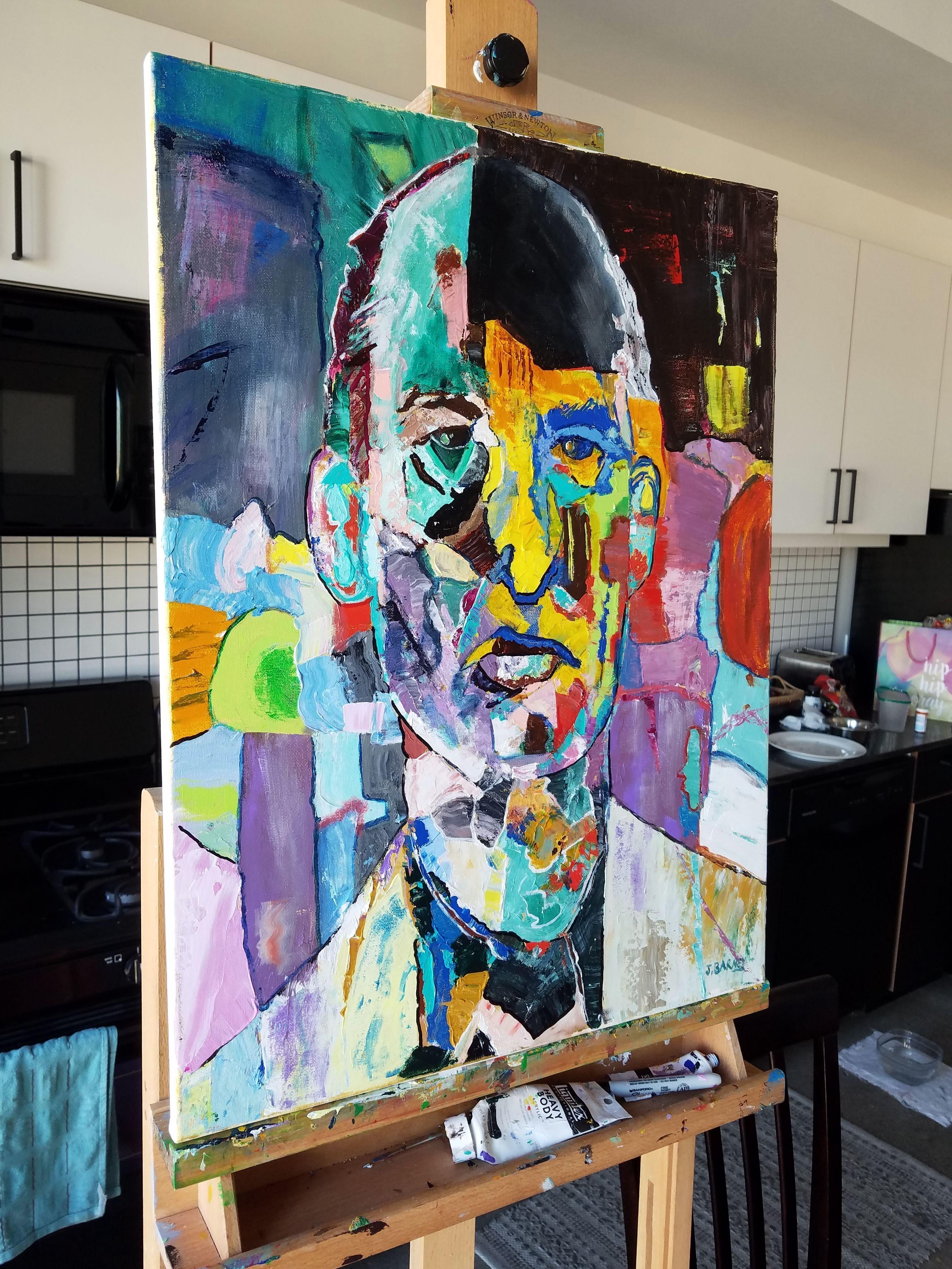 El Centinela, Pintura, Acrílico sobre lienzo - Painting de John Barney