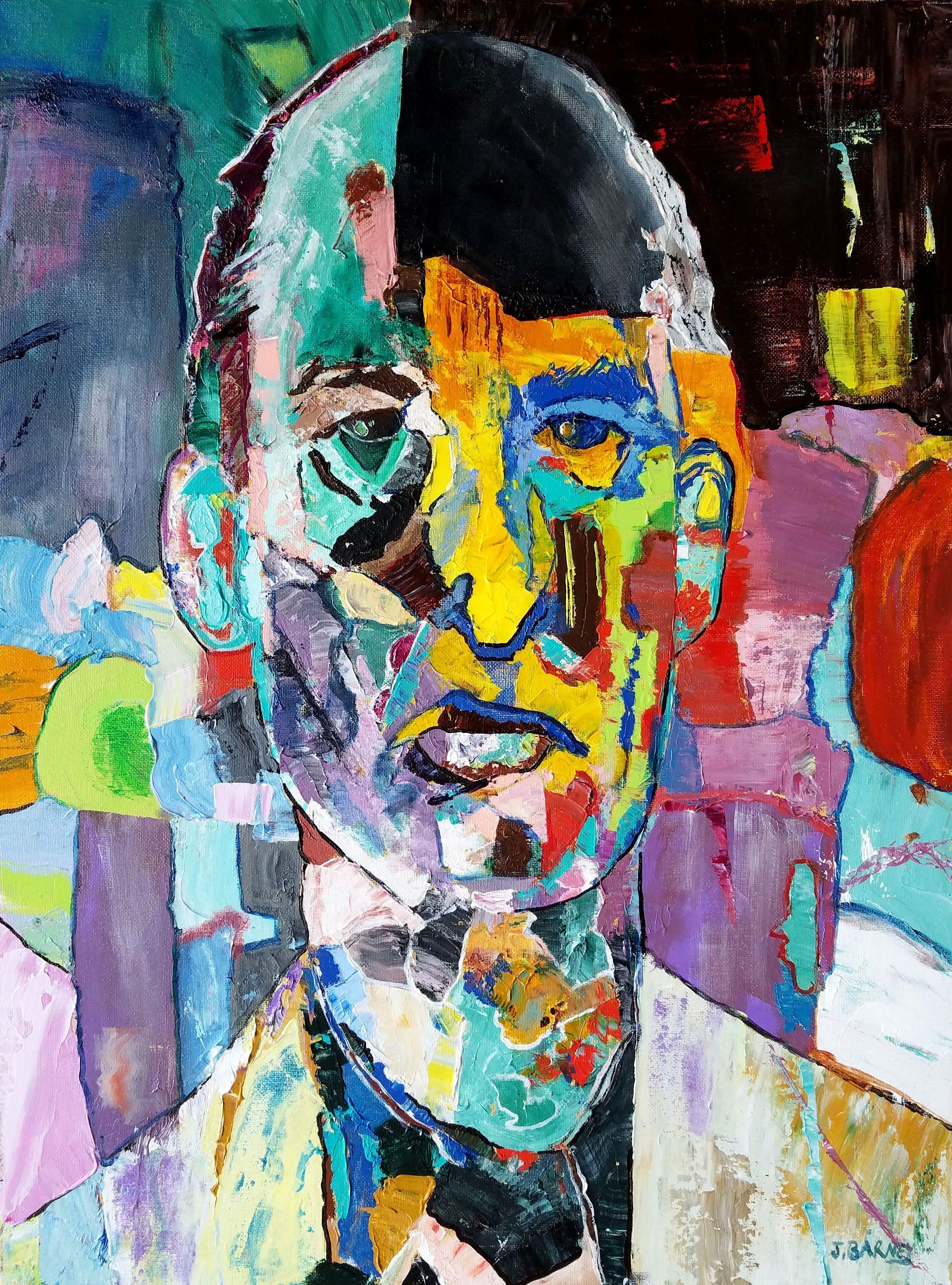 Abstract Painting de John Barney - El Centinela, Pintura, Acrílico sobre lienzo