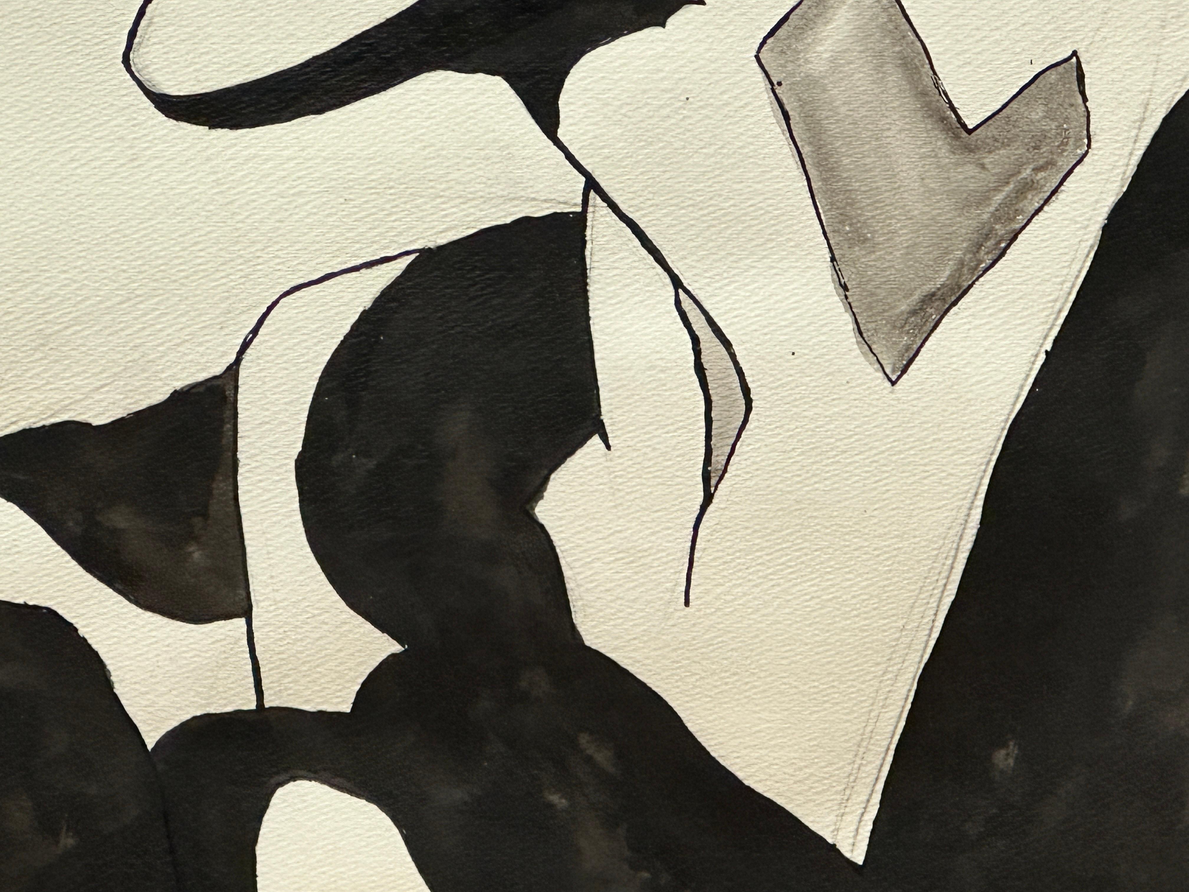 Américain Portrait de John Barrymore en Hamlet, encre et aquarelle en vente