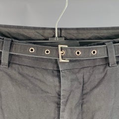 JOHN BARTLETT Größe 30 Schwarz Baumwollmischung Gürtelhosen Casual Pants