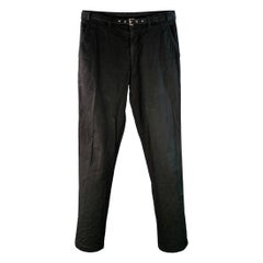 JOHN BARTLETT Size 30 Black Cotton Blend Belted Harness Casual Pants