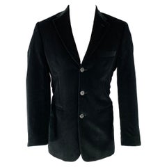 John BARTLETT Taille 38 Manteau de sport en velours noir à boutonnage unique