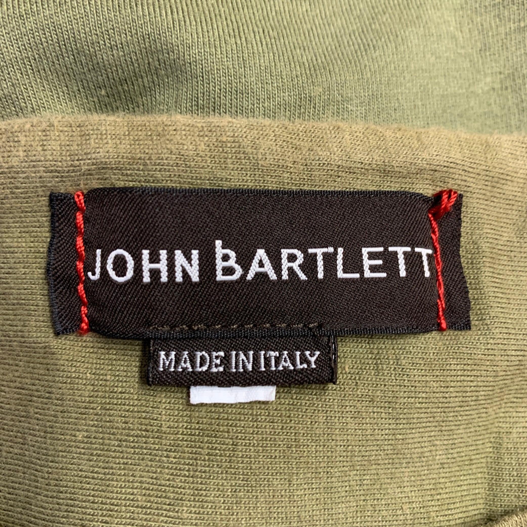 JOHN BARTLETT T-Shirt mit Rundhalsausschnitt, Größe 38, grün, oliv, Baumwolle im Angebot 6