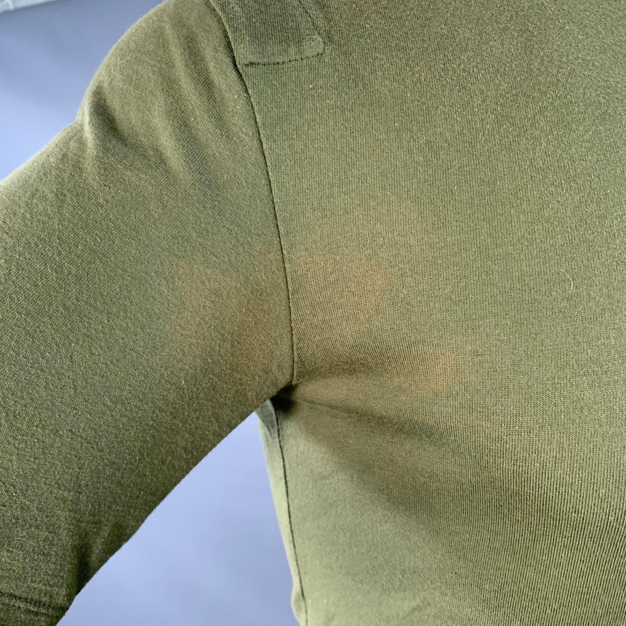 JOHN BARTLETT T-Shirt mit Rundhalsausschnitt, Größe 38, grün, oliv, Baumwolle im Angebot 4