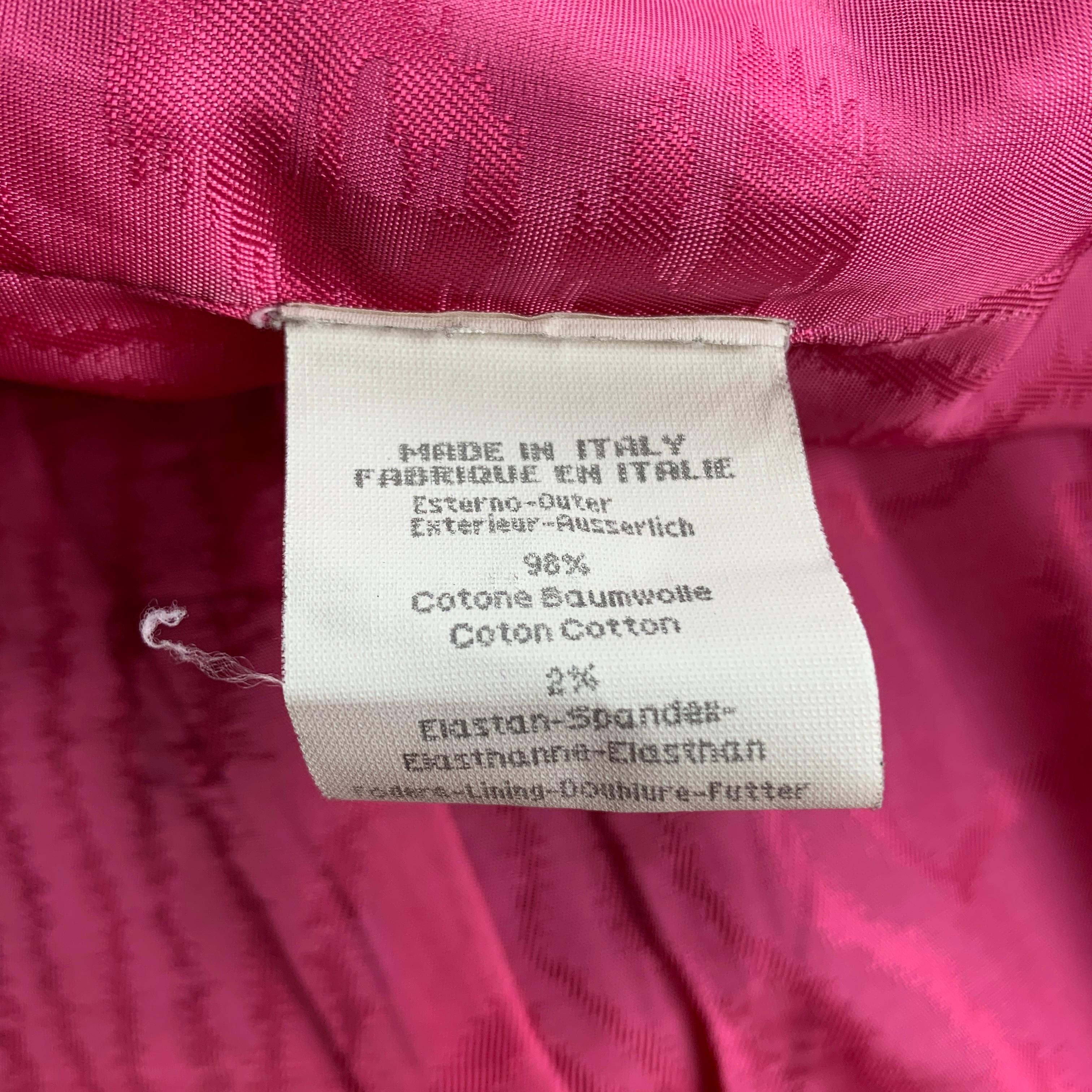 JOHN BARTLETT Size 42 Purple Stitched Cotton Notch Lapel Sport Coat 2
