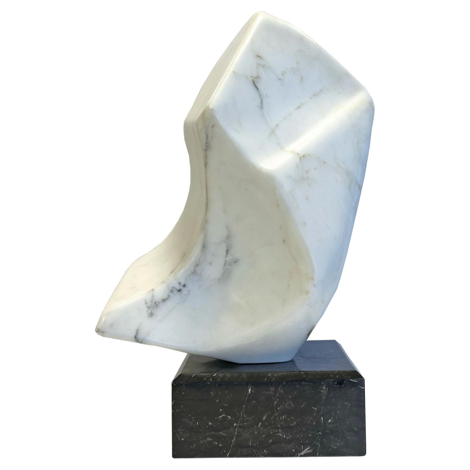 John Bartolomeo Signed 1990 Abstract Biomorphic Marble Sculpture