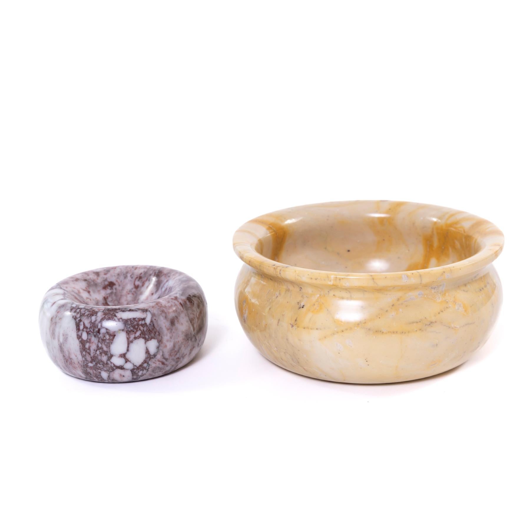 Mid-Century Modern John Bartolomeo Solid Marble Mid-Century Bowls For Sale