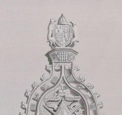 Cheminée du palais évêque d'Exeter (1797), gravure de James Basire