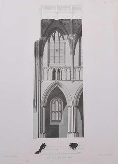 Architectural Details of St Albans Cathedral (1810), engraving by James Basire