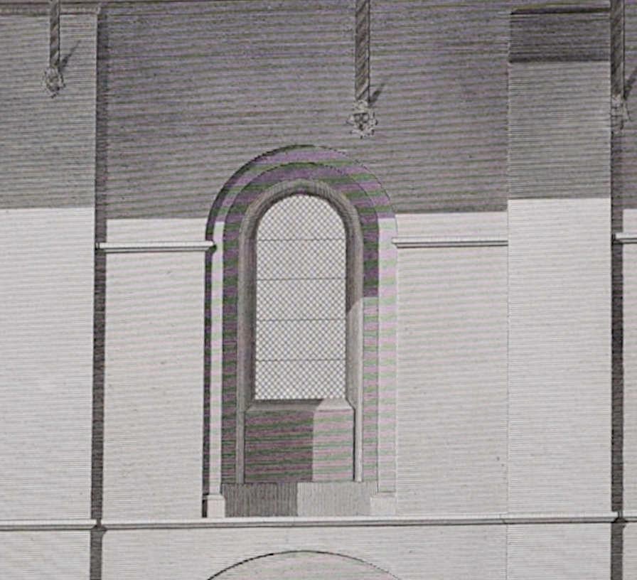 Architectural Fragment of St Albans Cathedral (1810), engraving by James Basire - Print by John Basire