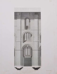 Architectural Fragment of St Albans Cathedral (1810), engraving by James Basire