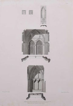 Design Fragments of St Albans Cathedral (1810), engraving by James Basire
