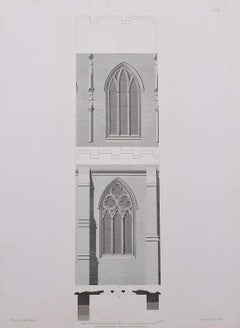 Design fragments of St Albans Cathedral (1810), engraving by James Basire