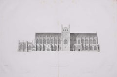Architectural view of Exeter Cathedral (1797), engraving by James Basire