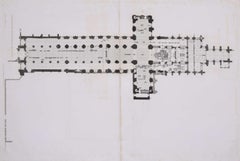 Stehplan der Kathedrale von St. Albans (1810), Gravur von James Basire