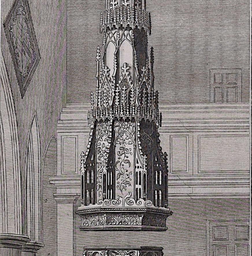 Fonts in Suffolk (1792), engraving by James Basire - Gray Landscape Print by John Basire