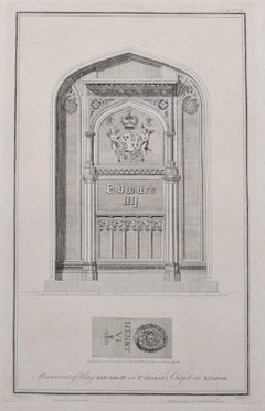 Monument of King Edward IV, Windsor (1790), engraving by James Basire