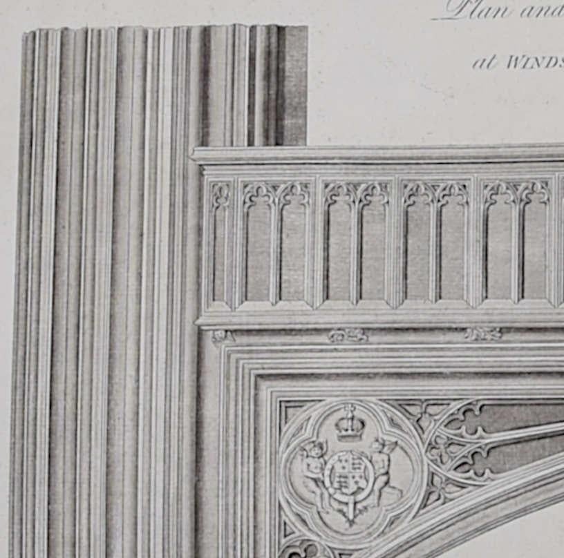 Plan of the Rood Loft in St George's Chapel (1790), engraving by James Basire - Print by John Basire