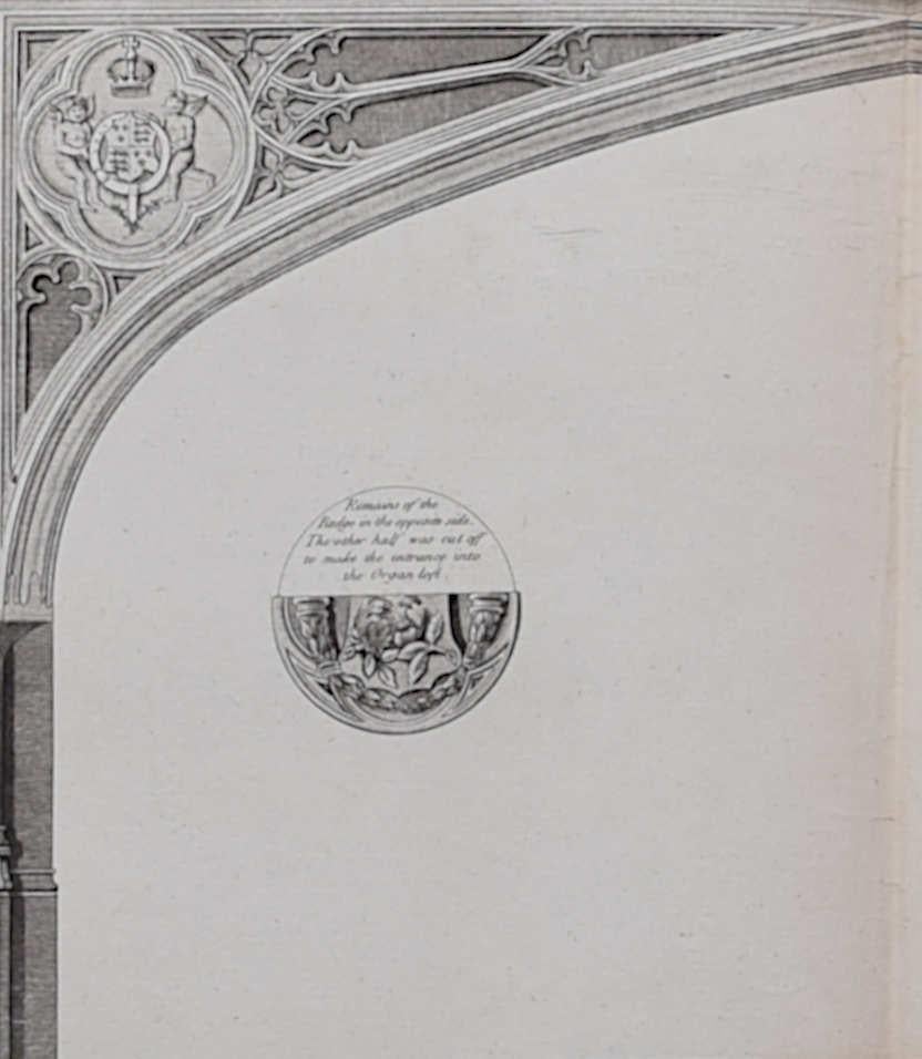 Plan of the Rood Loft in St George's Chapel (1790), engraving by James Basire - Realist Print by John Basire