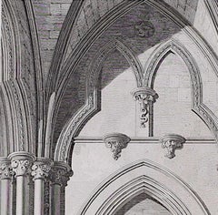 Architectural Segments of St Albans Cathedral (1810), engraving by James Basire
