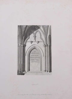 Architectural Segments of St Albans Cathedral (1810), engraving by James Basire