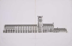 Antique St Albans Cathedral (1810), engraving by James Basire