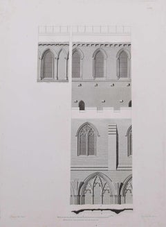 Antique The Abbey Church of St Albans (1810), engraving by James Basire