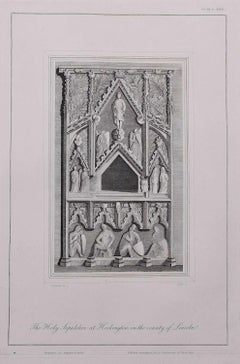 The Holy Sepulchre at Heckington in Lincoln (1795), engraving by James Basire