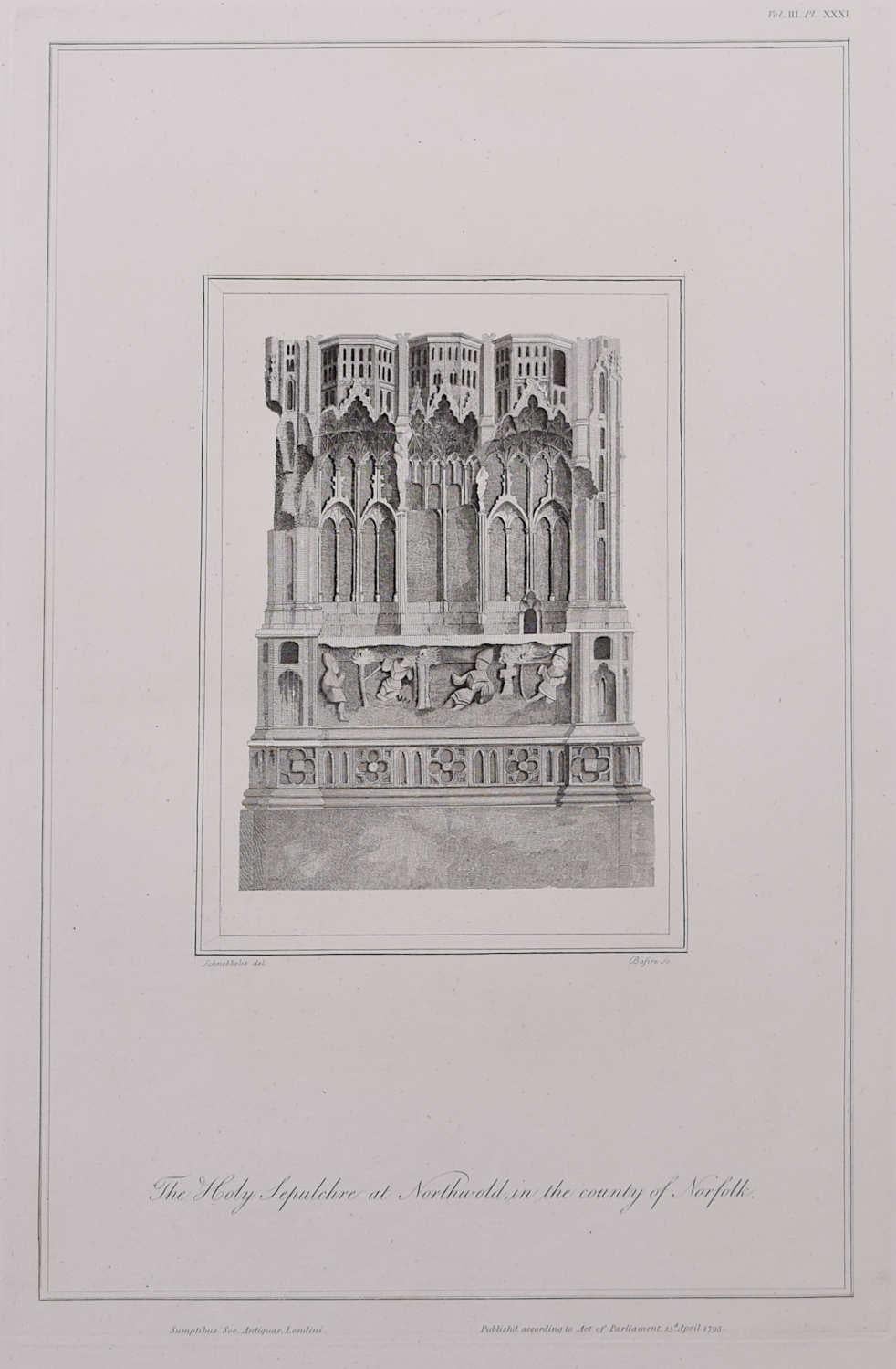 The Holy Sepulchre at Northwold in Norfolk (1795), Kupferstich von James Basire