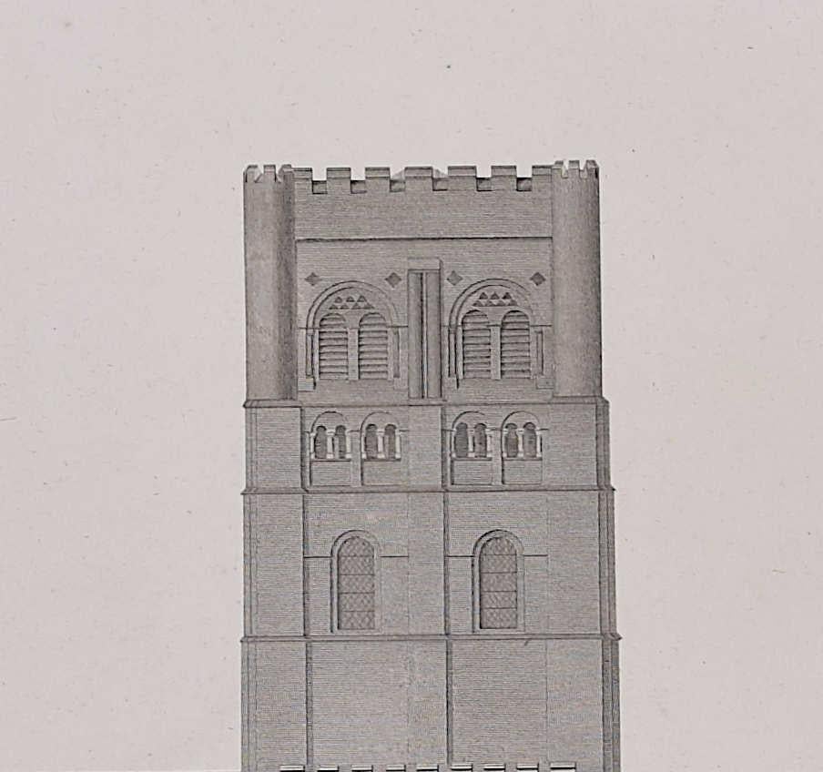 St. Albans-Kathedrale (1810), Kupferstich von James Basire – Print von John Basire