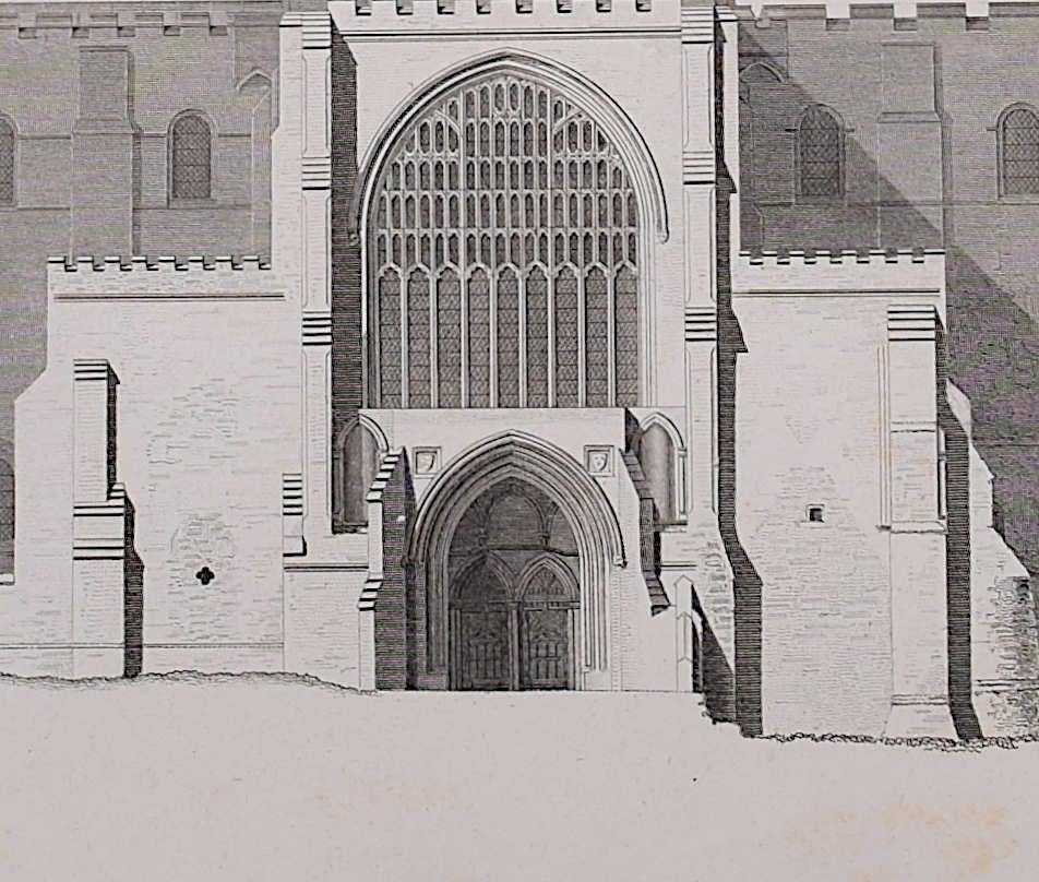 St. Albans-Kathedrale (1810), Kupferstich von James Basire (Realismus), Print, von John Basire