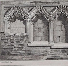 Tiltey Church, Essex & Rochester Cathedral (1790), engraving by James Basire