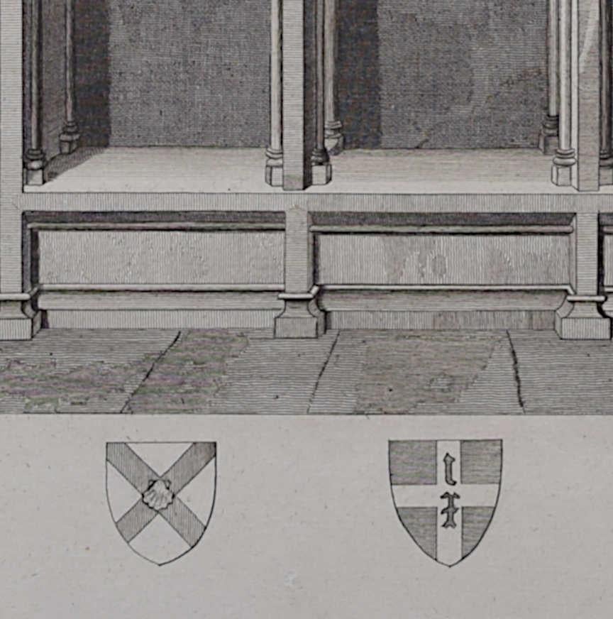 James Basire & John Carter
Stalls in Tiltey Church Essex & Stalls in the Choir of Rochester Cathedral 
Engraving 
50 x 32 cm 

This engraving was originally published by the Society of Antiquaries of London, an organisation dedicated to studying and