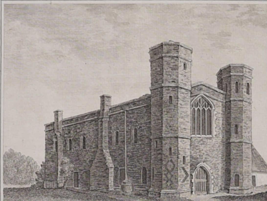 Escuela de Wainflete, Lincolnshire (1790), grabado de James Basire - Print de John Basire