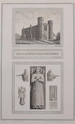 Antique Wainflete School, Lincolnshire (1790), engraving by James Basire