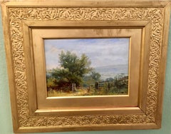 Extensive English rural landscapes with figures and oak trees