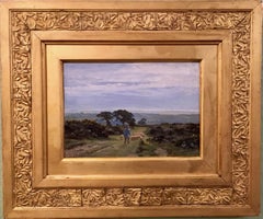 Extensive English rural landscapes with figures and oak trees
