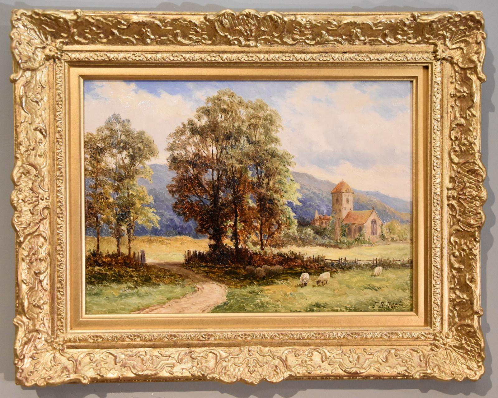Peinture à l'huile de John Bates Noel « Un paysage rural ».  en vente 1