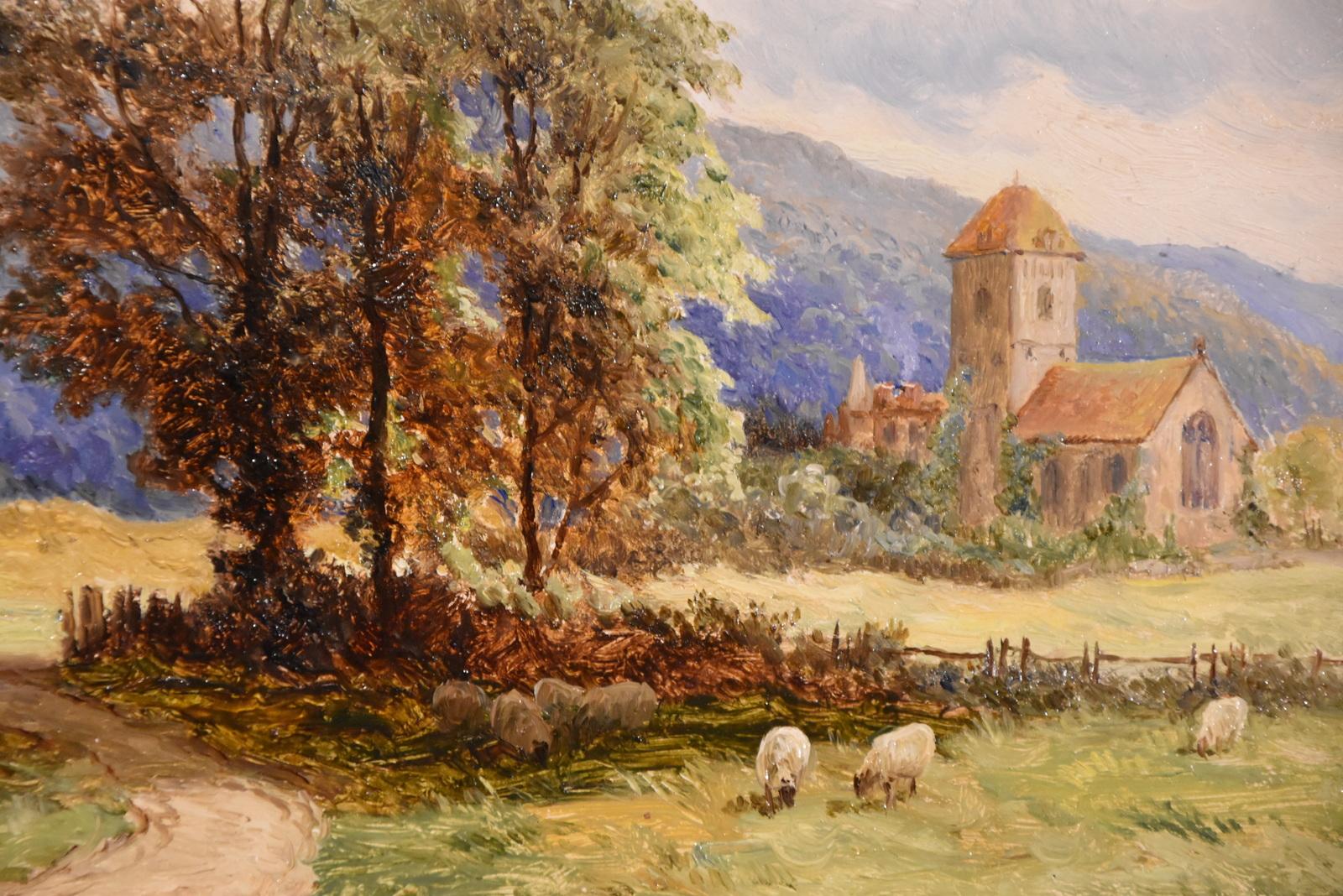 Peinture à l'huile de John Bates Noel « Un paysage rural ».  en vente 2