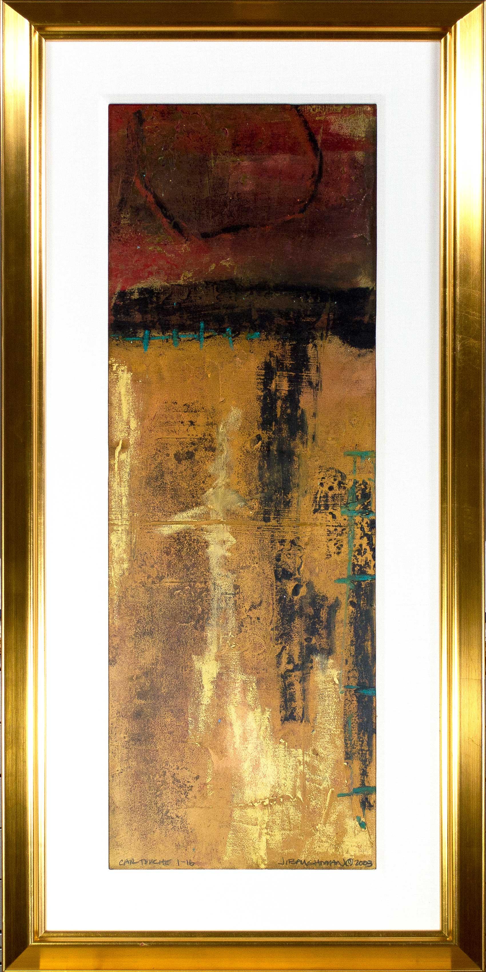 John Baughman Abstract Painting - 'Cartouche 1-16' Mixed Media, Signed & Dated by Artist