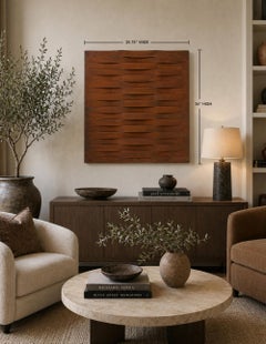 John Baughman Weave Series Wall Sculpture Brutalist Wood Art Panel 2010